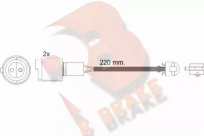 R BRAKE 610239rb -  Сигнализатор, износ тормозных колодок